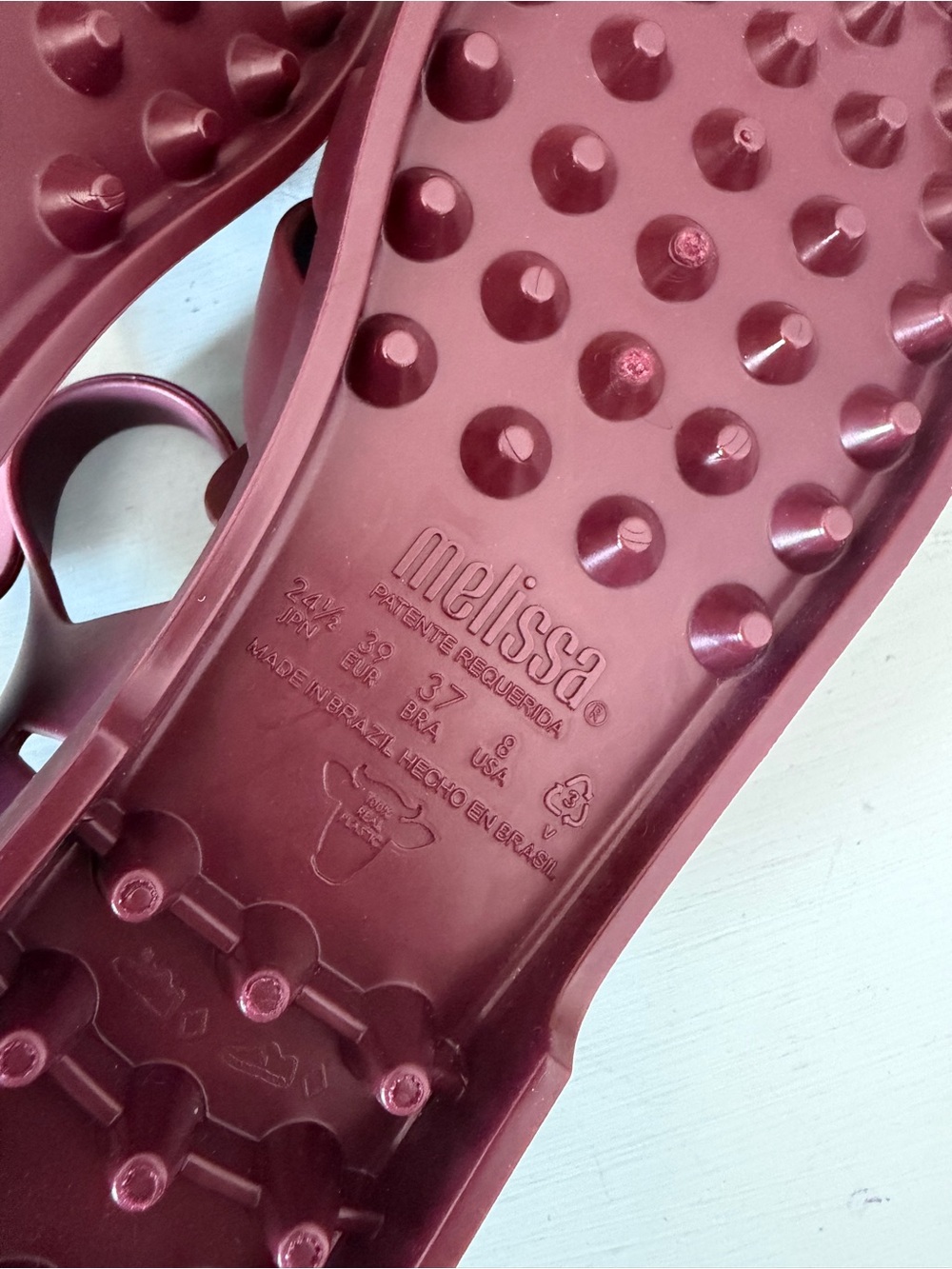 Melissa Possession Jelly Fisherman Sandal Edge Maroon Size 8 NWOB - Picture 4 of 4